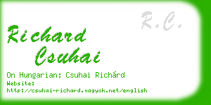 richard csuhai business card