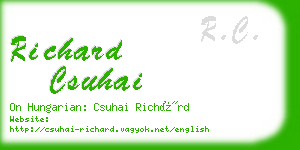 richard csuhai business card